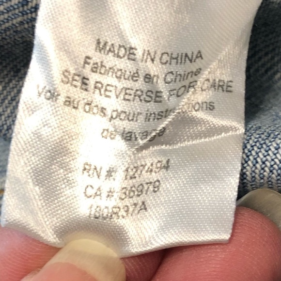 HEARTLOOM Distressed Fringe Denim Jacket Womens Size XS - Picture 14 of 14